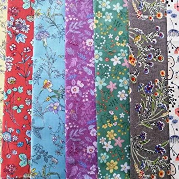 50pcs 10 x 10 inches Cotton Fabric Bundle Squares for Quilting Sewing, Precut Fa - Picture 2 of 7